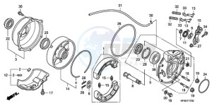 TRX420FEA Australia - (U / 4WD) drawing REAR BRAKE PANEL