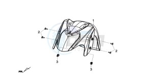 GTS 300 I drawing FRONT FENDER