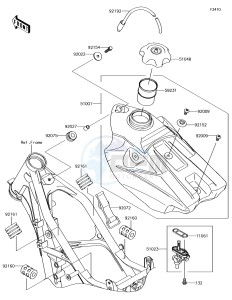 KX85-II KX85DEF EU drawing Fuel Tank