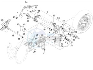 GP 800 drawing Rear suspension - Shock absorbers