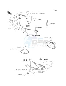 KSV 700 B [KFX 700] (B6F-B9F) B9F drawing LABELS