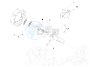 Liberty 125 iGet 4T 3V ie ABS (EMEA) drawing Rear brake - Brake jaw