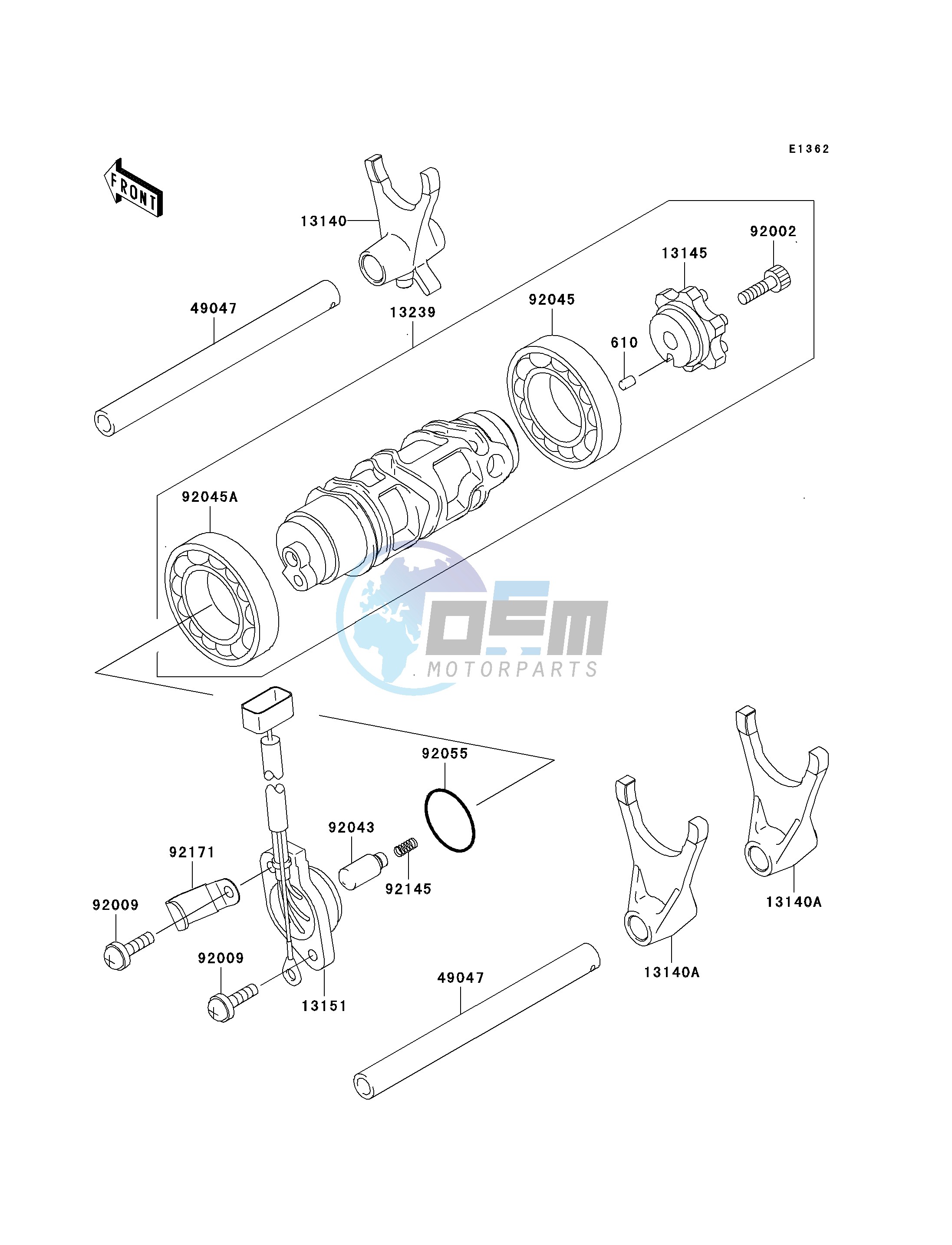 GEAR CHANGE DRUM_SHIFT FORK-- S- -