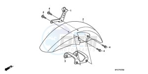 XL125VA EU / CMF - (EU / CMF) drawing FRONT FENDER