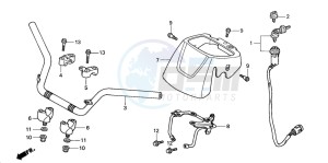 TRX350FE FOURTRAX 350 4X4ES drawing HANDLE PIPE (1)