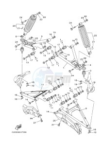 YXC700ES VIKING VI EPS SE (2USB) drawing FRONT SUSPENSION & WHEEL