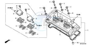 CBF1000SA France - (F / ABS CMF) drawing CYLINDER HEAD COVER