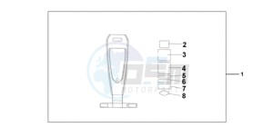 VT750C9 Europe Direct - (ED / MME) drawing LEATHER TANK BELT