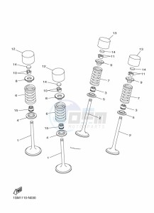 WR250F (2GBM) drawing VALVE