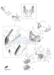 YZF-R6 YZF600 R6 (BN66) drawing COWLING 1