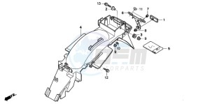 CB250 drawing REAR FENDER