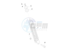 Liberty 50 4T PTT (B-NL) drawing Rear suspension - Shock absorber/s