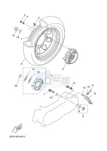 CW50 BOOSTER (2DW2 2DW2) drawing REAR WHEEL