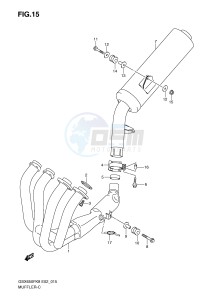 GSX650F (E2) Katana drawing MUFFLER