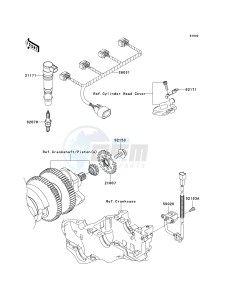 KRF 750 F [TERYX 750 4X4 NRA OUTDOORS] (F8F) C9F drawing IGNITION SYSTEM