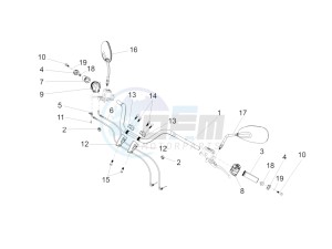 California 1400 Custom ABS 1380 drawing Handlebar - Controls