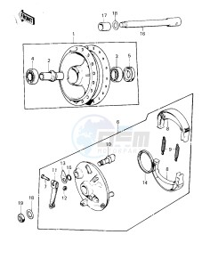 KD 80 C [KD80] (M1-M2) [KD80] drawing FRONT HUB_BRAKE