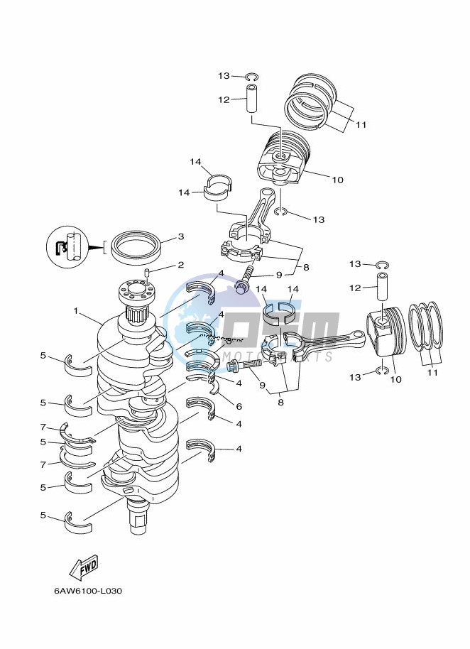 CRANKSHAFT--PISTON