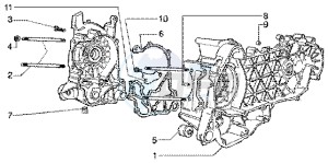 X9 180 Amalfi drawing Crankcase