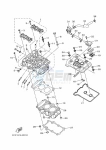 YZF250-A (B1X4) drawing CYLINDER HEAD