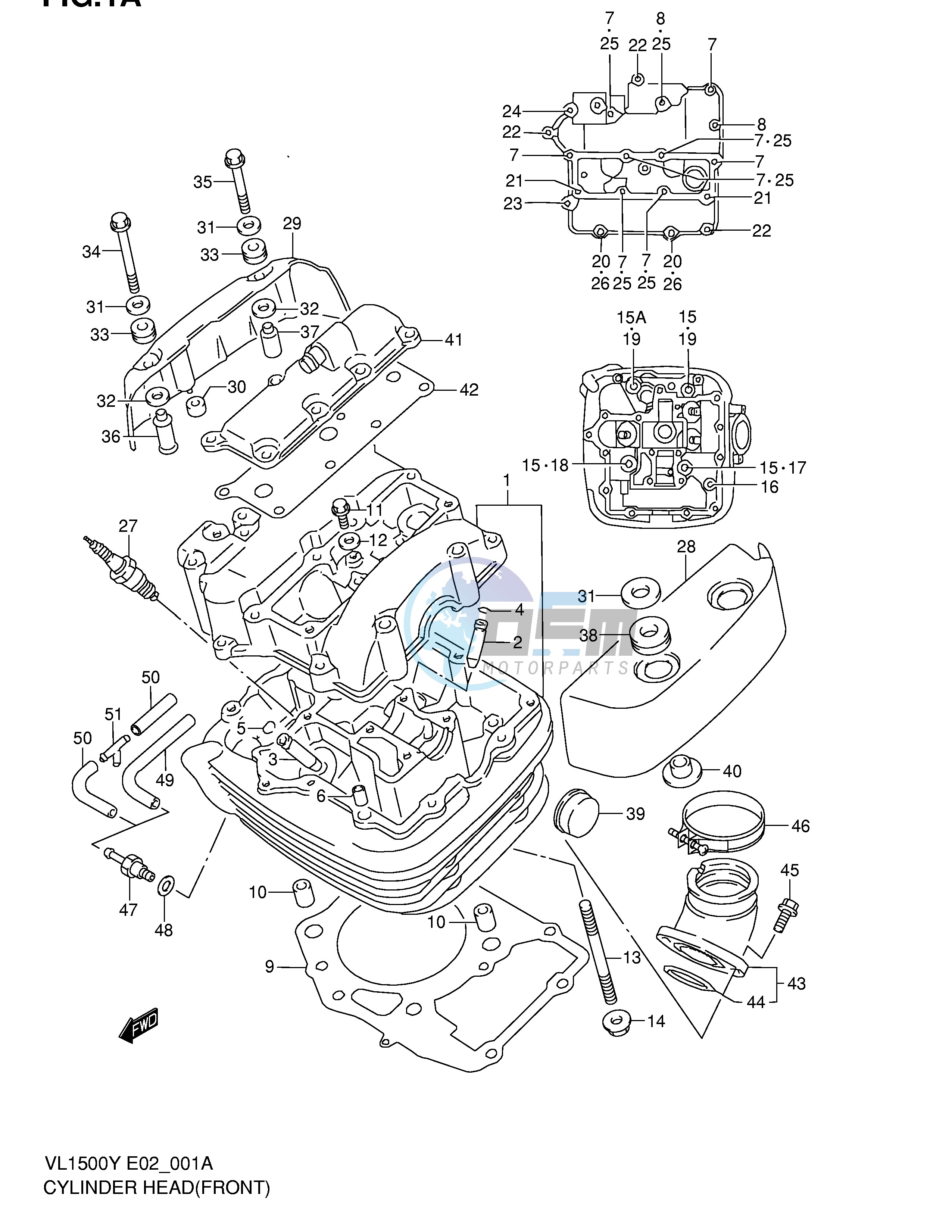 CYLINDER HEAD (FRONT)(MODEL W X Y)