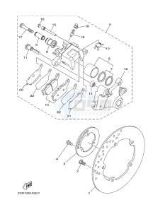 MTN850 MTN-850-A MT-09 ABS (BS29) drawing REAR BRAKE CALIPER