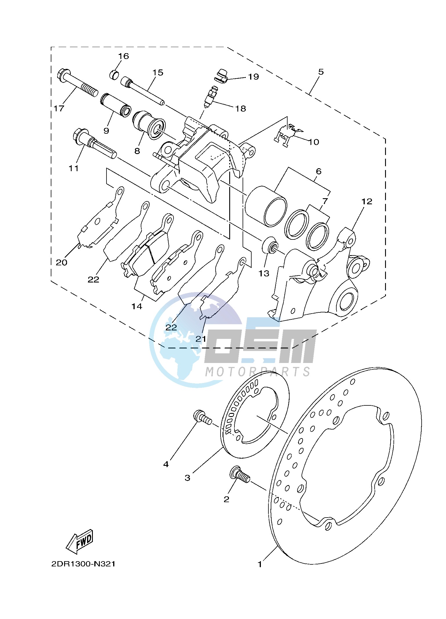 REAR BRAKE CALIPER