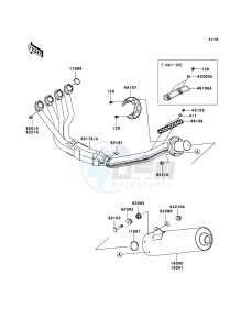 NINJA ZX-12R ZX1200-B4H FR GB GE XX (EU ME A(FRICA) drawing Muffler(s)