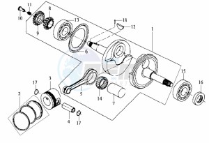 HD 125 EVO drawing CRANKSHAFT / PISTON / PISTON RING