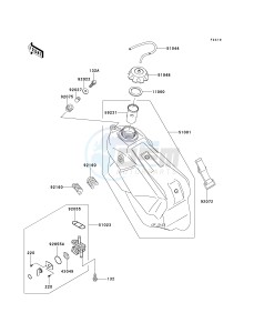 KX 250 L [KX250] (L3) [KX250] drawing FUEL TANK