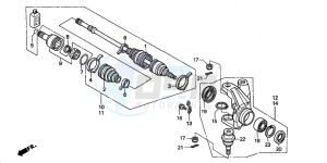 TRX450ES drawing KNUCKLE