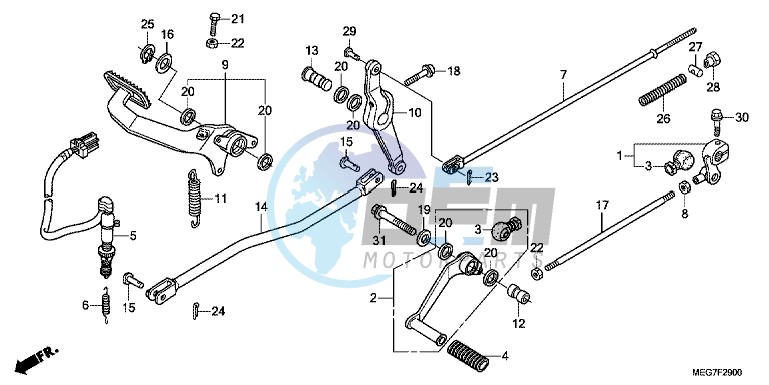 PEDAL (VT750C2B/C2S/CS E,ED,3E,2ED/C/CA)