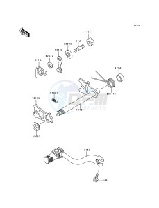 KX 125 K [KX125] (K1) [KX125] drawing GEAR CHANGE MECHANISM