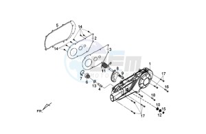 FIDDLE III 125 drawing CRANKCASE COVER LEFT