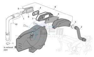 Scarabeo 50 2t e2 (eng. piaggio) drawing Secondary air