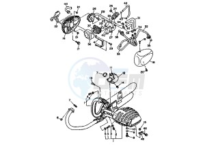 XV DX VIRAGO 535 drawing EXHAUST MY00