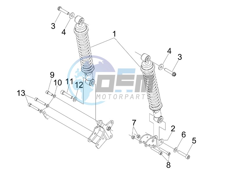 Rear suspension - Shock absorbers