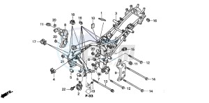 CBF500 drawing FRAME BODY