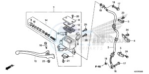 SH125D SH125i UK - (E) drawing FRONT BRAKE MASTER CYLINDER ( SH125,D/ SH150,D)