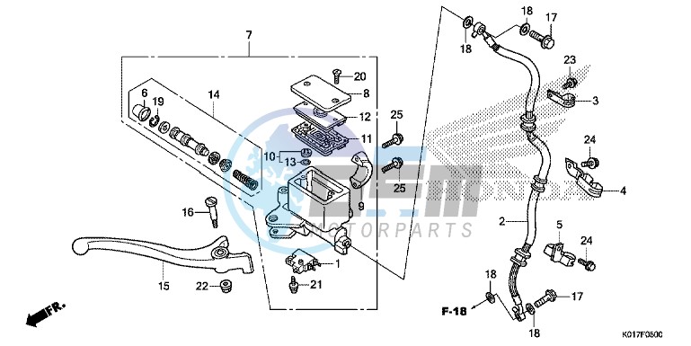 FRONT BRAKE MASTER CYLINDER ( SH125,D/ SH150,D)