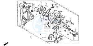 GL1500A GOLDWING ASPENCADE drawing REAR BRAKE CALIPER