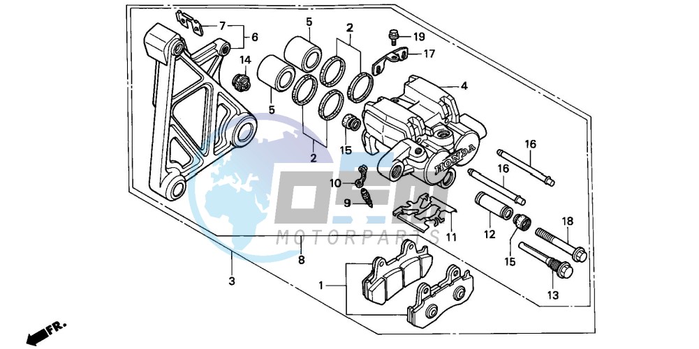 REAR BRAKE CALIPER