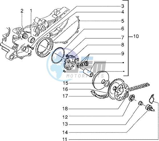 Driven pulley