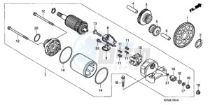 CRF230F9 Australia - (U) drawing STARTING MOTOR (CRF230F8/9)