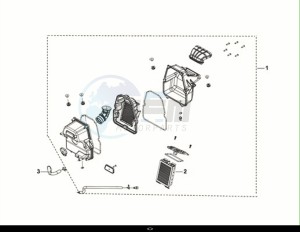 NH-T 200I (MG20BW-EU) (E5) (M1) drawing AIR CLEANER ASSY