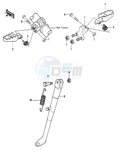 KDX 250 B [KDX250] (B1) [KDX250] drawing FOOTRESTS_STAND