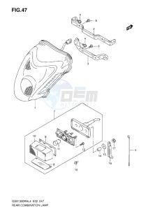 GSX1300R drawing REAR COMBINATION LAMP