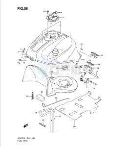 SV650/S drawing FUEL TANK (SV650SAL1 E24)