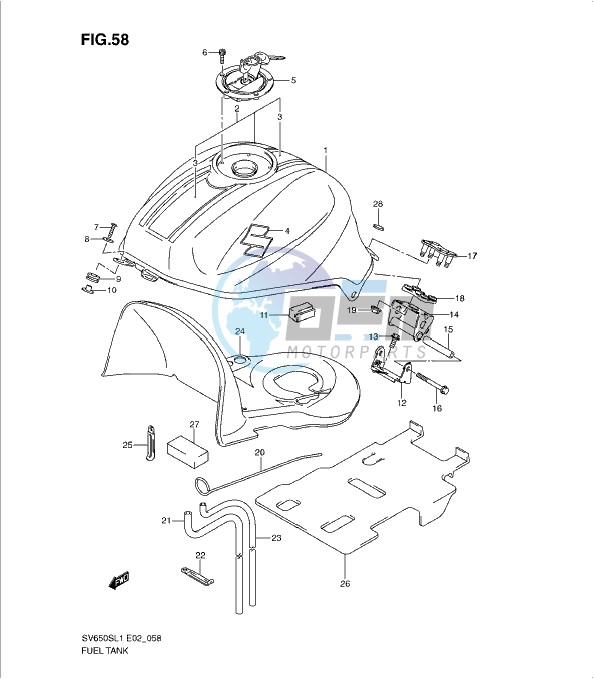 FUEL TANK (SV650SAL1 E24)