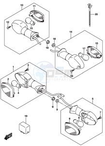 GSX-S750A drawing TURNSIGNAL LAMP